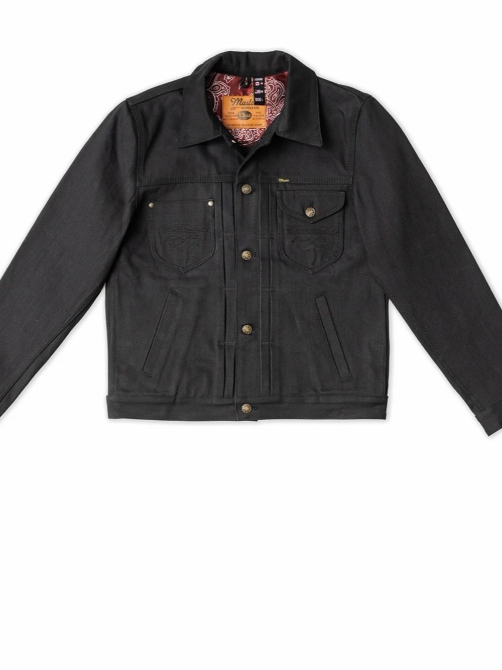 Black Men's Button-Front Lightweight Jacket
